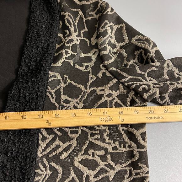 Chico's Womens Cardigan Wrap Medium Animal Print Mixed Media Duster Open Front - Picture 9 of 10